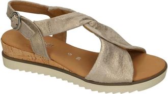 Gabor Schoenen, Dames, Grijs, 40 EU, Leer, Caruso Wedge
