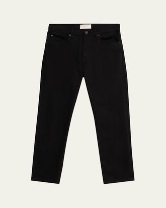 Jeanerica Mens Black Denim Tapered-Leg Jeans