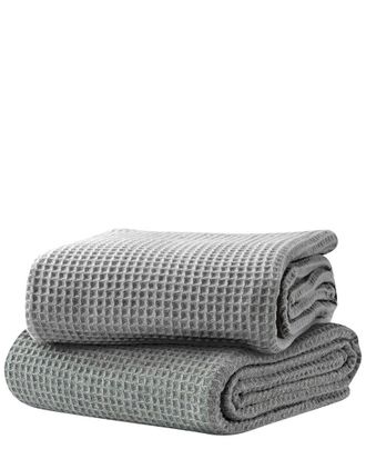 Melange Home Wool Waffle Weave Blanket