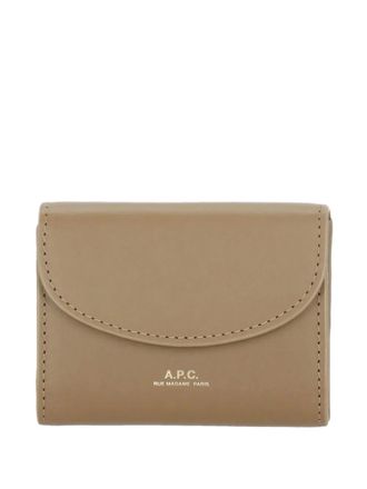A.P.C. logo-detail card holder - Neutrals