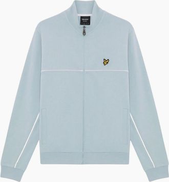 Lyle & Scott Mens Lyle & Scott Opal Blue Piped Full Zip Track Top - Size: Regular/40