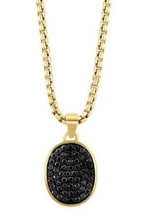 Effy Pavé Black Spinel Pendant Necklace at Nordstrom Rack, Size 24