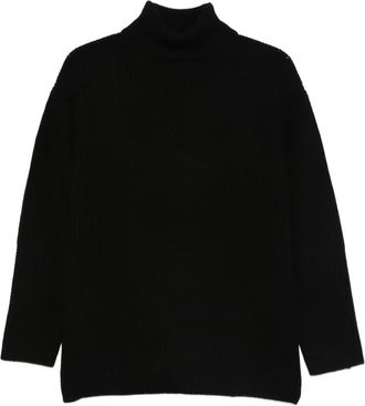 Joseph roll-neck ribbed-knit jumper - Black