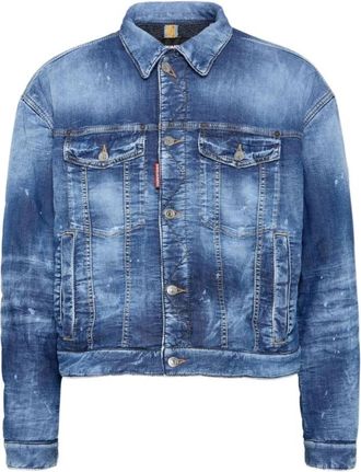 Dsquared2 Stijlvolle Jassen voor Mannen en Vrouwen - Heren - Spijkerjassen - Blauw - M - Jassen