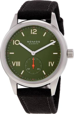 NOMOS Glash&uuml;tte Club Campus Olive Hand Wind Mens Watch 707.GB