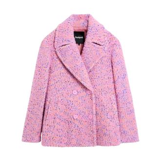 Desigual Cappotto Bottone - - Coats - Donna - Rosa - L