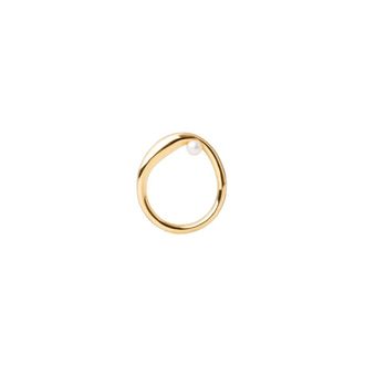 Bar Jewellery Attraverso Ring with Pearl - female - BAR JEWELLERY - Rings - Yellow - S - Accessories