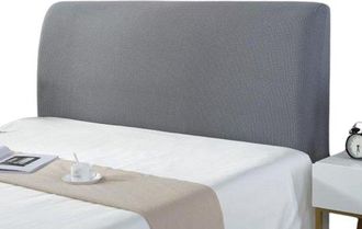 OEM Funda El&aacute;stica Y Lavable Para Cabecero, Funda Para Cabecero, Funda Protectora Peque&ntilde;a Cuadrada De Tejido Jacquard, Gris, 180 Cm
