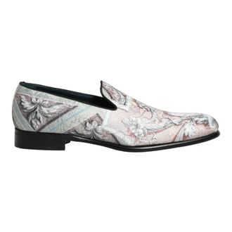 Dolce & Gabbana Loafers, male, Multicolor, Size: 11 US Baroque Velvet Dress Loafers