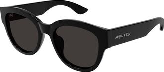 Alexander McQueen AM0509SA Asian Fit 001 Womens Sunglasses Black Size 55 - Free RX Lenses - Free RX Lenses