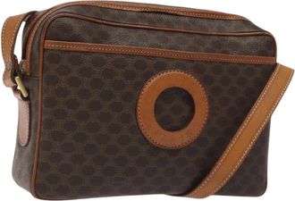 Celine Vintage Macadam Canvas Brown Canvas Backpack Bag (Pre-Owned)