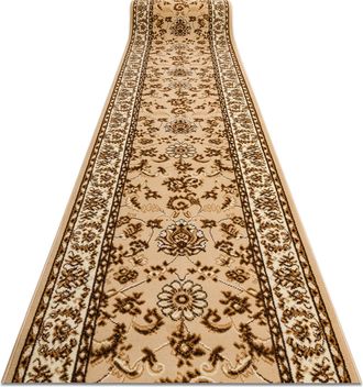 RugsX Rugsx - Alfombra De Pasillo Bcf Morad Klasyk Cl&aacute;sico Beige 120 Cm Beige 120x1350 Cm
