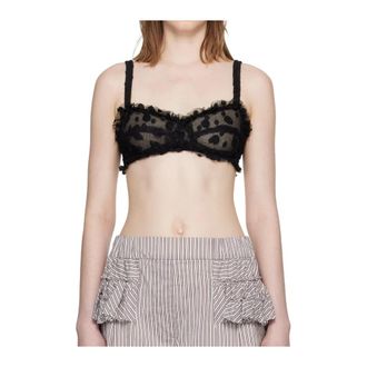 Dries Van Noten Dames, Tops, Zwart, Maat: M Katoen