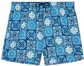 HOM Maiolica Beach Boxer in Blue Print at Nordstrom, Size Xx-Large