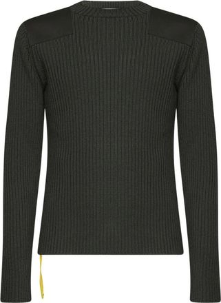 Fendi Jersey de punto con parches en los hombros - Knitwear - Hombre - Verde - L