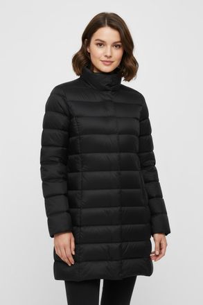 Only Steppmantel ONLY ONLRUBY QUILTED DOWN COAT OTW, Damen, Gr. XL, schwarz, Steppware, Obermaterial: 100% Nylon, unifarben, regular fit, M&auml;ntel Steppmante