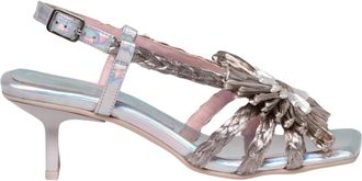 Ras Sandalen van raffia - Dames - Sandalen met hakken - Grijs - 36 EU - Schoenen