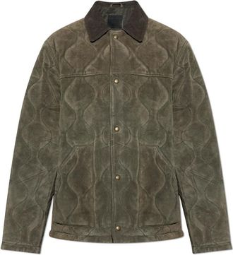 AllSaints Su&egrave;de jas Dakota - Heren - Leren en Su&egrave;de Jassen - Groen - S - Su&egrave;de - Jassen