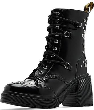 Dr. Martens Chesney Hardware Womens Boots Black : UK 8 (US Womens 10) M, Leather