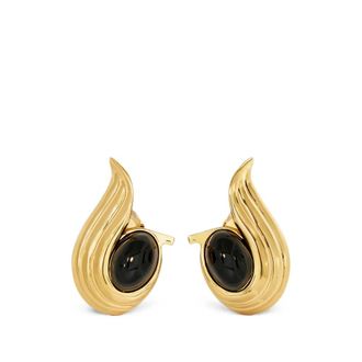 Ferragamo Accessoires, Dames, Geel, ONE Size, Oorbellen met edelstenen