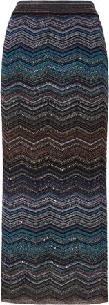 Missoni Multicolor Chevron Sequin Tube Skirt