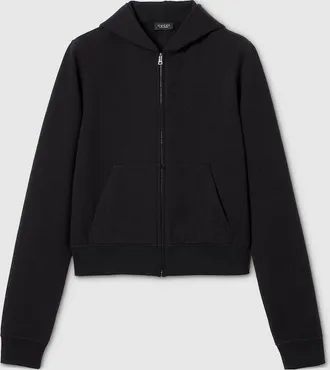 Gucci Cotton Jersey And Cashmere Zip Jacket, Black, Ready-to-wear