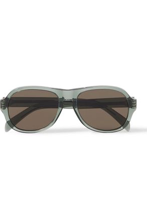 Celine Black Frame 56 Aviator-Style Acetate Sunglasses