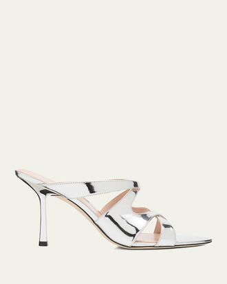 Stuart Weitzman 85mm Rubie Strappy Leather Sandals