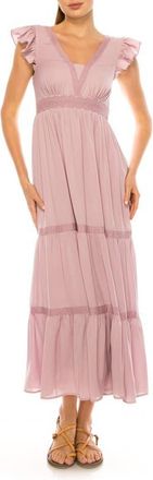 A Collective Story Lace Trim Maxi Dress in Dawn Pink at Nordstrom, Size X-Large