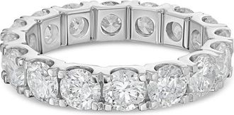Diana M. Jewels 14kt white gold 6.00 cts round lab grown diamond eternity band in U-prong setting