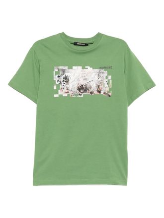 Roberto Cavalli graphic-print cotton T-shirt - Groen