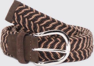 Orciani Cintura Orciani in viscosa intrecciata e camoscio
