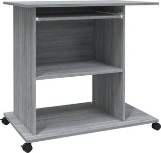 vidaXL Vidaxl - Scrivania Computer Grigio Sonoma 80x50x75 cm Legno Multistrato