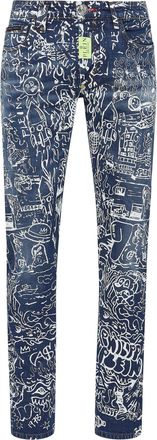 Philipp Plein Denim Trousers Super Straight Cut
