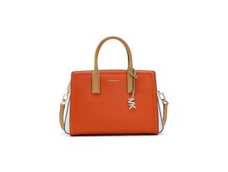 Michael Kors Laila Medium Satchel Satchel Womens Handbags Mimosa, Leather