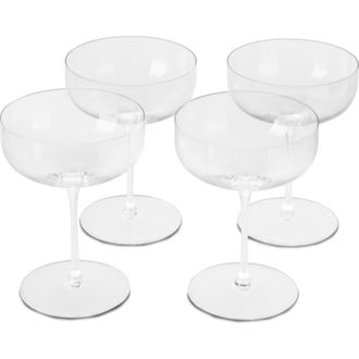 Fable Interiors Set of 4 The Coupe Cocktail Glasses in Clear at Nordstrom