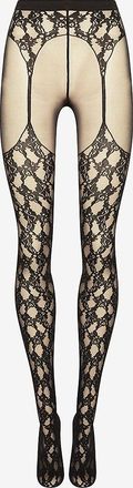 Wolford Strumpfhose in Strumpf- und Strapsg&uuml;rtel-Optik Floral Lace