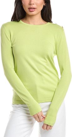 St. John Solid Jersey Knit Sweater