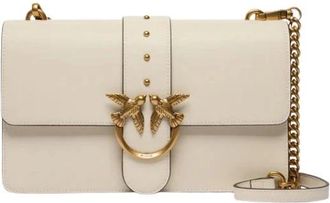 Pinko Love Bag One - Dames - Schoudertassen - Beige - ONE Size - Katoen - Tassen