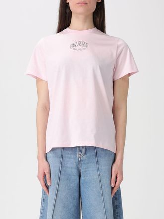 Ganni T-Shirt GANNI Woman color Pink