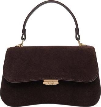 Estro & Luminara Tassen, Dames, Bruin, ONE Size, Kleine Velours Schoudertas Handtas