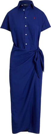 Ralph Lauren Kleedjes, Dames, Blauw, S, Katoen, Katoenen overhemdjurk