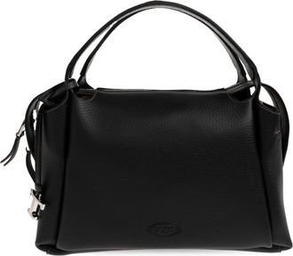 Tod's Kleine Leren Tote - Dames - Handtassen - Zwart - ONE Size - Leer - Tassen