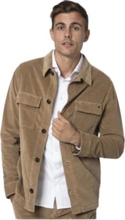 Mason's Bruin Corduroy Overshirt met Knoopsluiting - Heren - Zomerjassen - Bruin - L - Katoen - Jassen