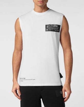 Plein Sport Tank Top Men in White/black at Nordstrom, Size Xxx-Large