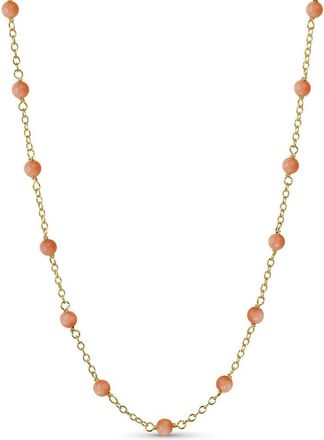 Jewelmak 14K Pink Coral Necklace