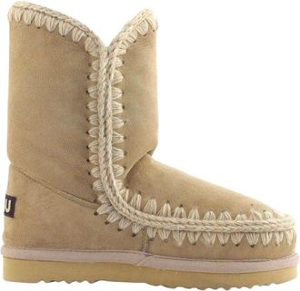 Mou Schoenen, Dames, Beige, 36 EU, Wol, Iconische Eskimo-laars met wollen stiksels
