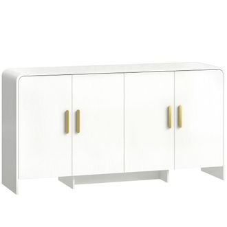 HOMCOM Aparador de cocina 152x40x80 cm blanco