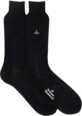 Vivienne Westwood Socks With Orb Embroidery-Donna