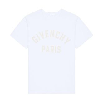 Givenchy T-Shirts, male, White, L, Embroidered Logo T Shirt